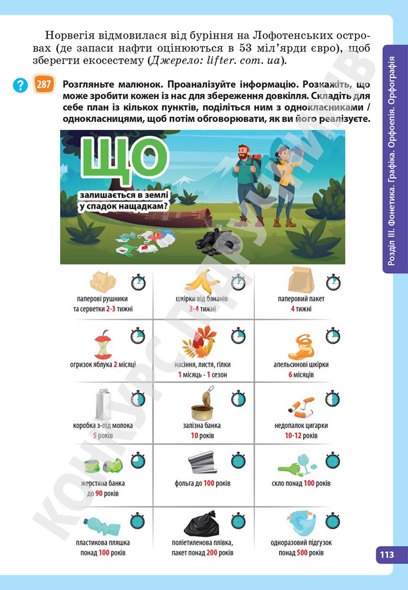 Сторінка 113 - Підручник Українська мова 5 клас Голуб Горошкіна 2022 - скачати, читати онлайн