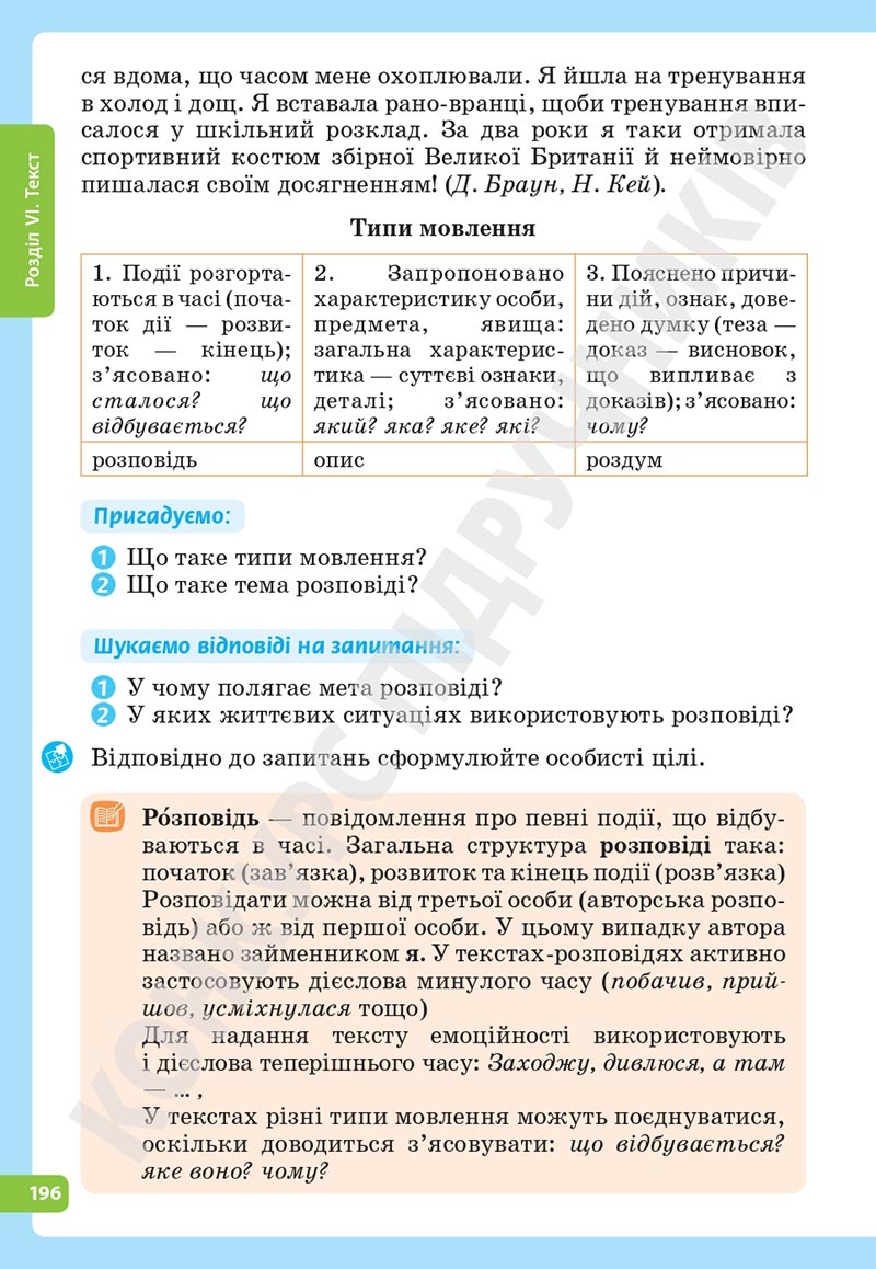 Сторінка 196 - Підручник Українська мова 5 клас Голуб Горошкіна 2022 - скачати, читати онлайн
