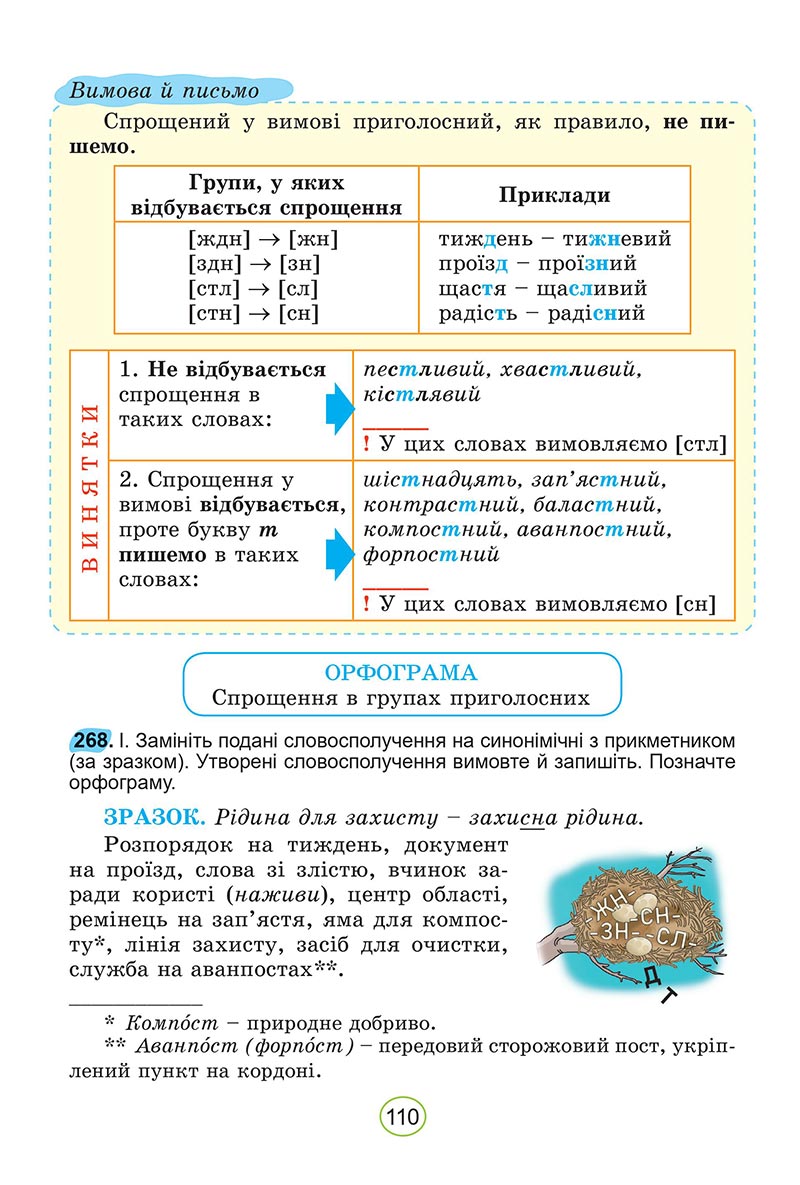 Сторінка 110 - Підручник Українська мова 5 клас Заболотний 2022 - скачати, читати онлайн