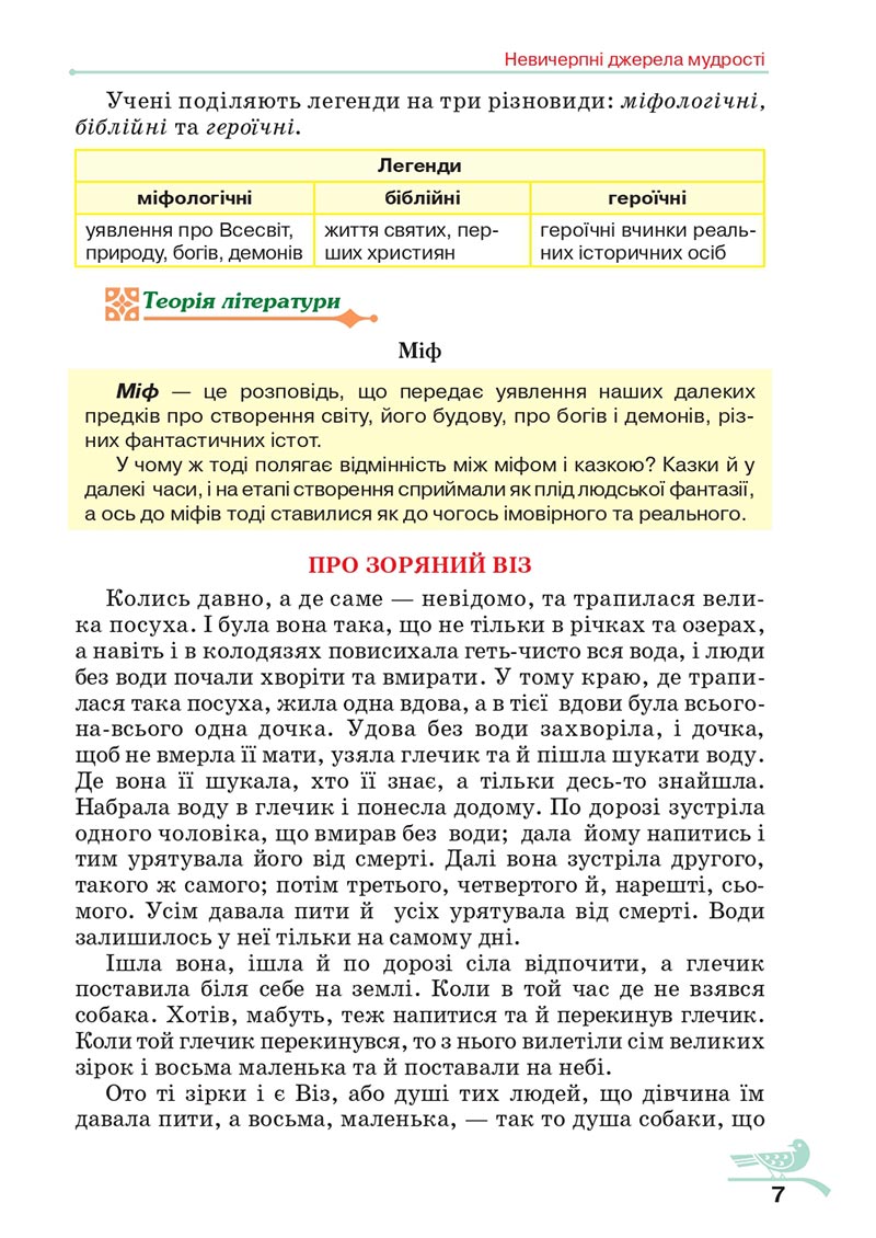 Сторінка 7 - Підручник Українська література 5 клас Авраменко 2022 - скачати, читати онлайн