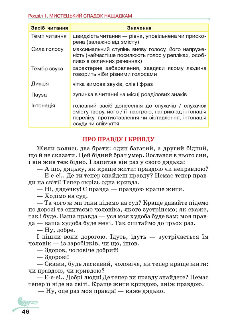 Сторінка 46 - Підручник Українська література 5 клас Авраменко 2022 - скачати, читати онлайн