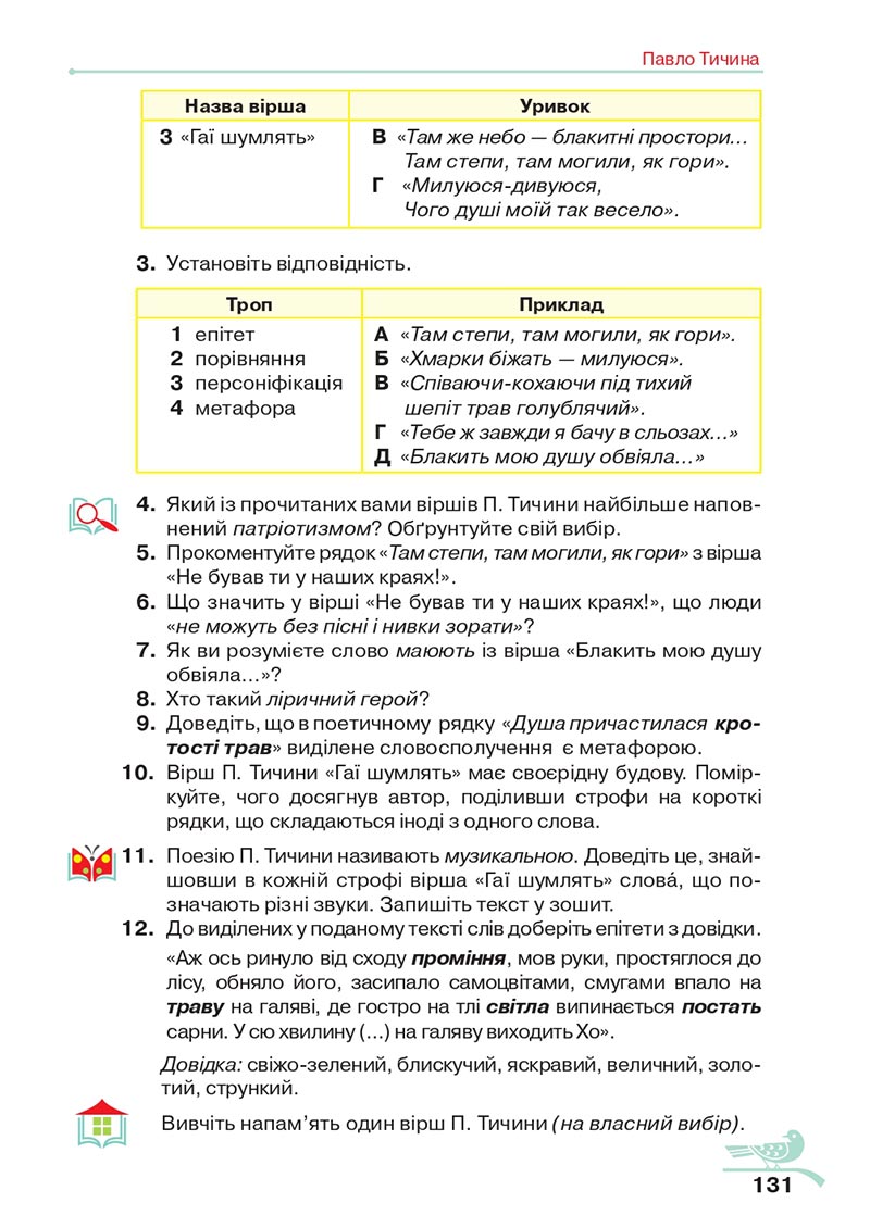 Сторінка 131 - Підручник Українська література 5 клас Авраменко 2022 - скачати, читати онлайн
