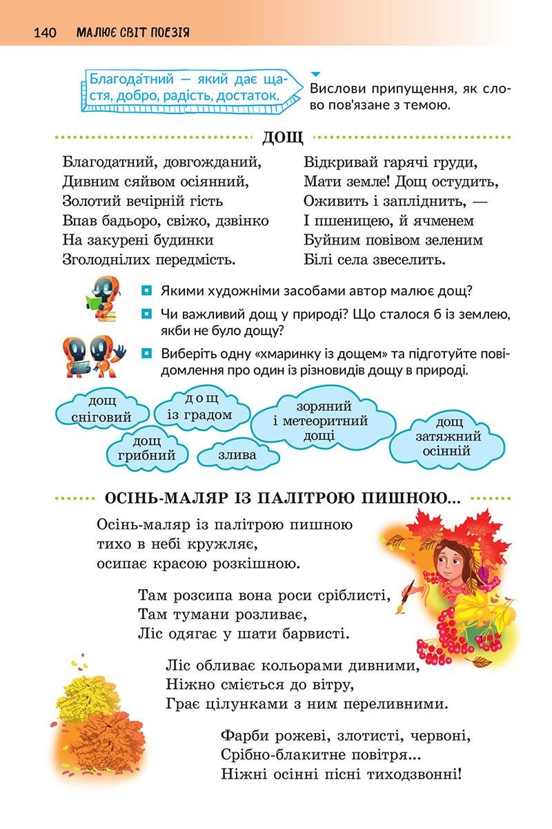 Сторінка 140 - Підручник Українська література 5 клас Архипова 2022 - скачати, читати онлайн