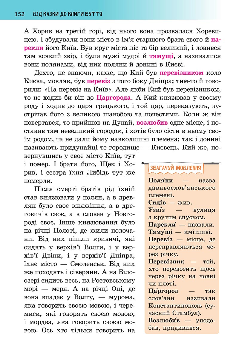 Сторінка 152 - Підручник Українська література 5 клас Архипова 2022 - скачати, читати онлайн
