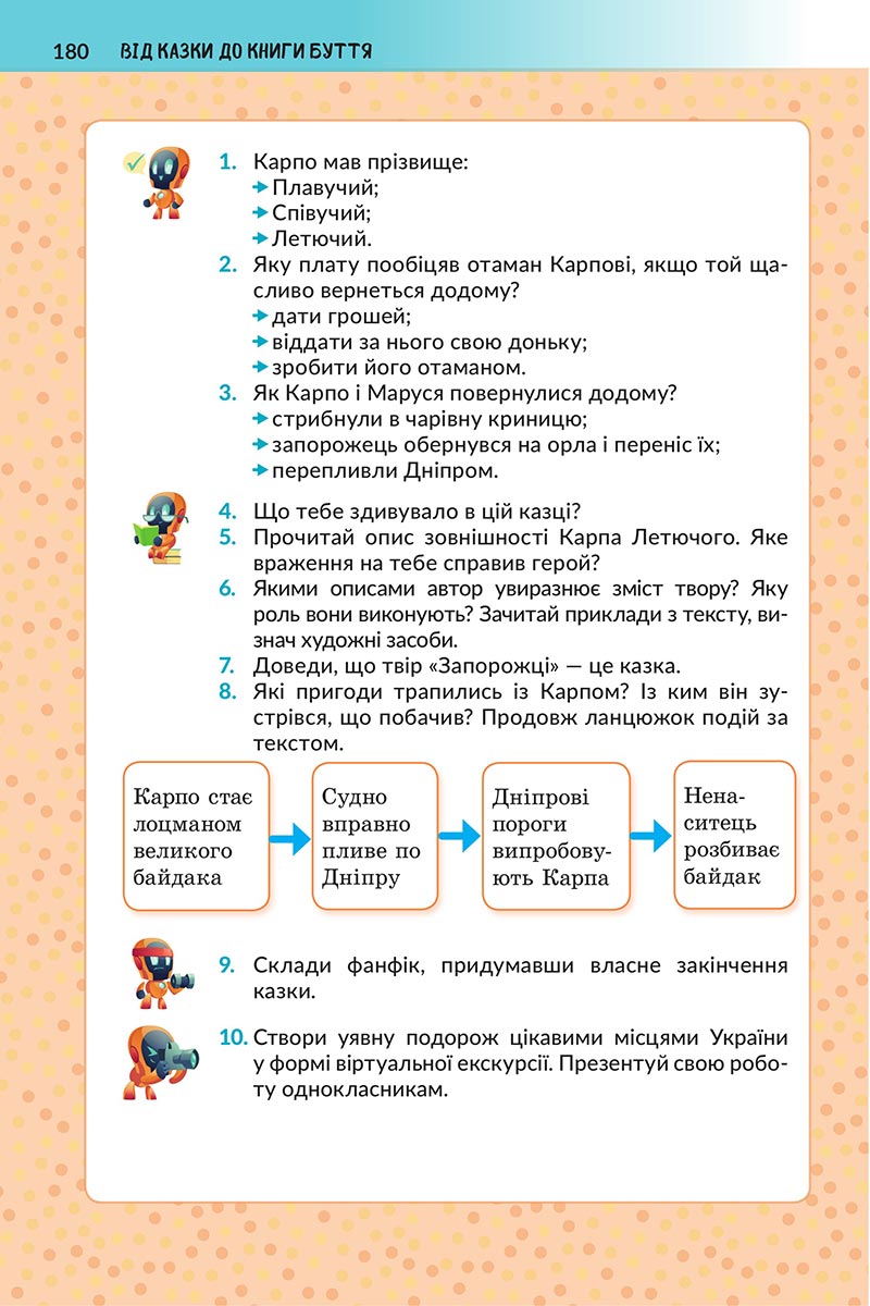 Сторінка 180 - Підручник Українська література 5 клас Архипова 2022 - скачати, читати онлайн