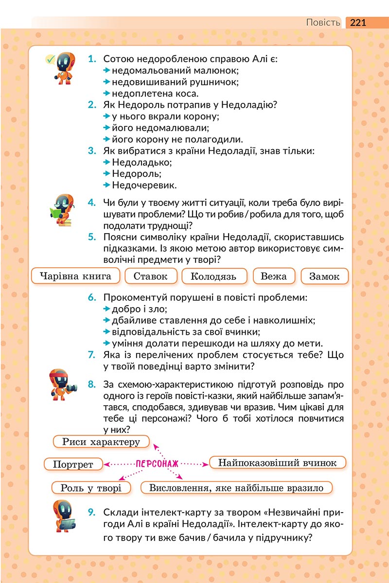 Сторінка 221 - Підручник Українська література 5 клас Архипова 2022 - скачати, читати онлайн