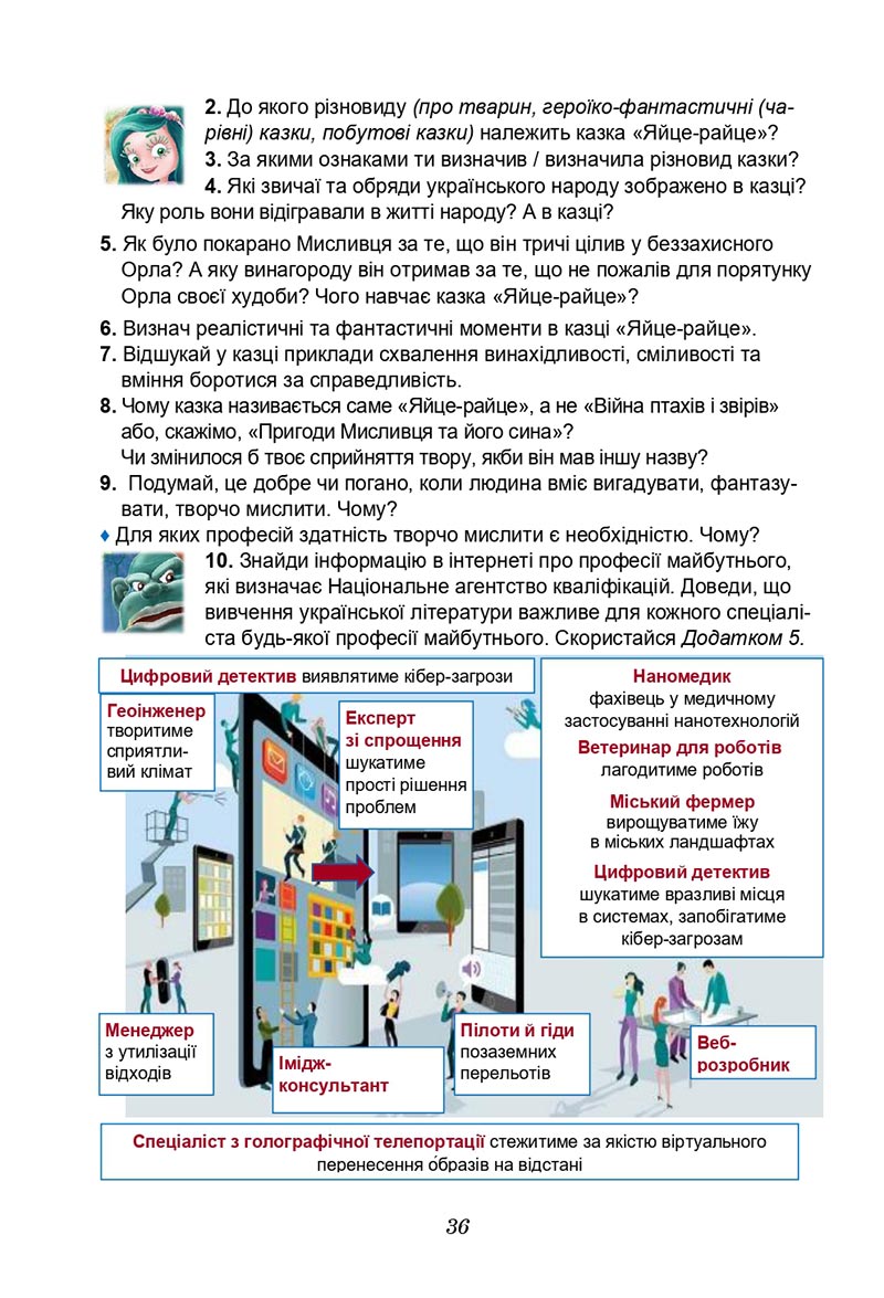 Сторінка 36 - Підручник Українська література 5 клас Калинич 2022 - скачати, читати онлайн