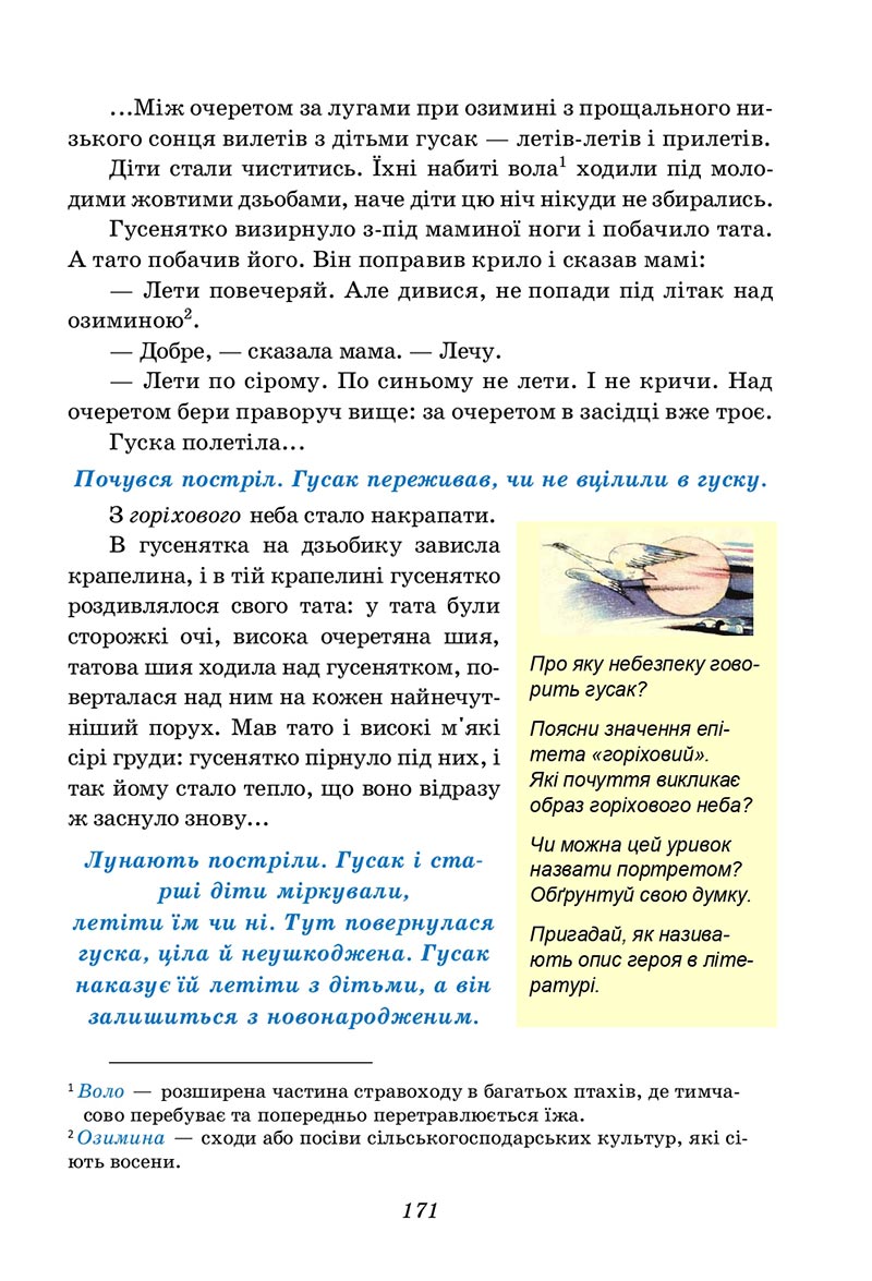 Сторінка 171 - Підручник Українська література 5 клас Калинич 2022 - скачати, читати онлайн