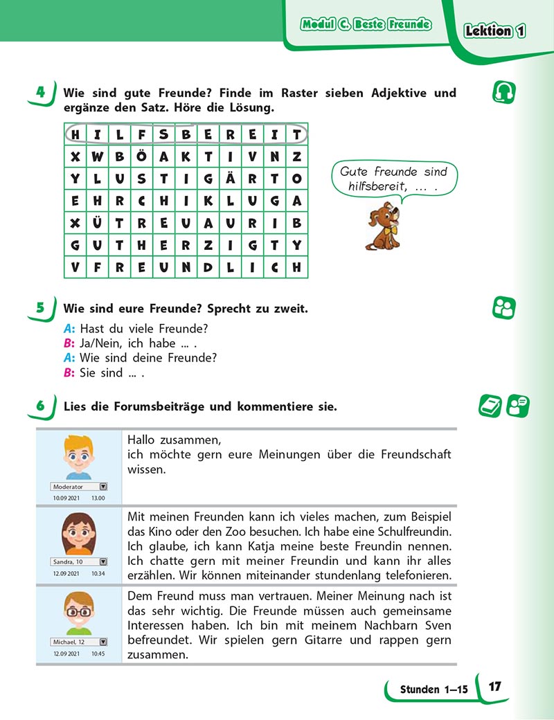 Сторінка 17 - Підручник Німецька мова 5 клас Сотникова 2022 - 5 рік навчання