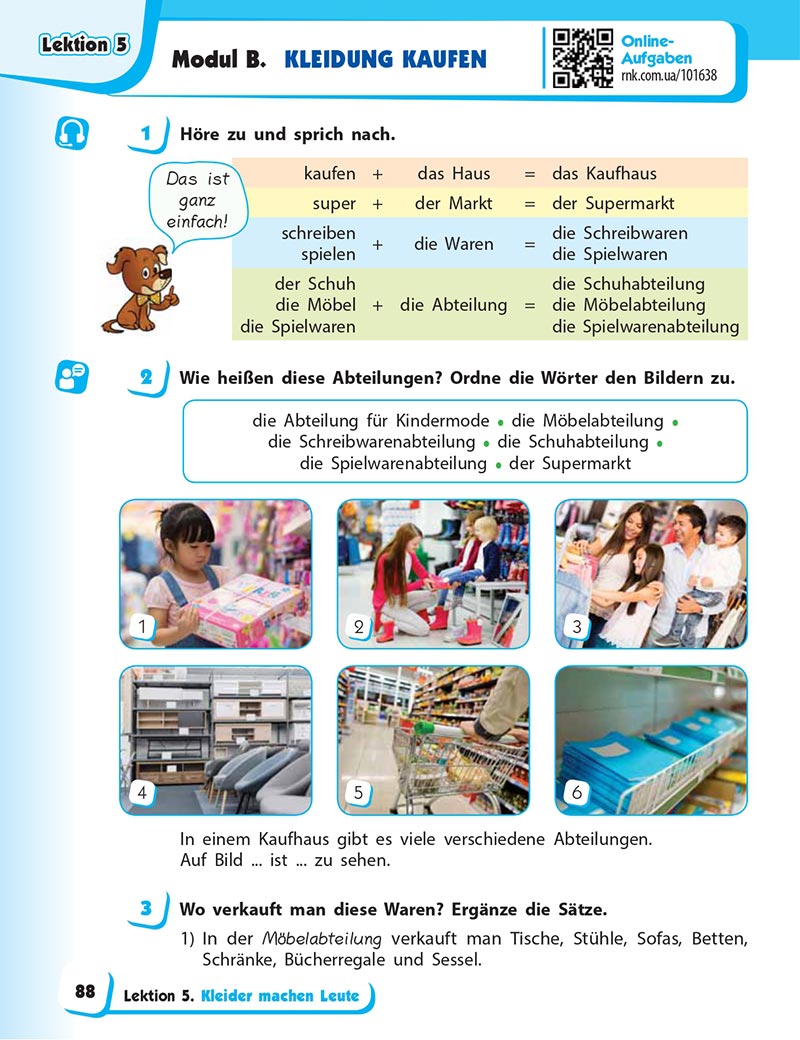 Сторінка 88 - Підручник Німецька мова 5 клас Сотникова 2022 - 5 рік навчання