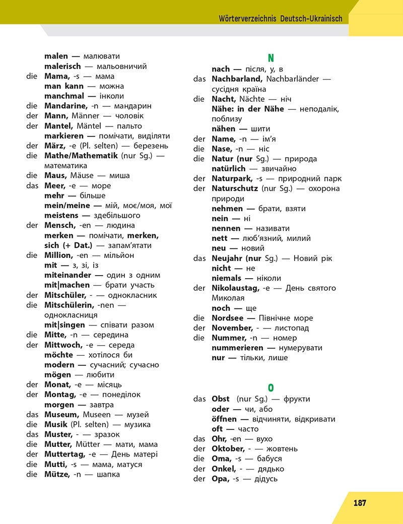 Сторінка 187 - Підручник Німецька мова 5 клас Сотникова 2022 - 1-й рік навчання