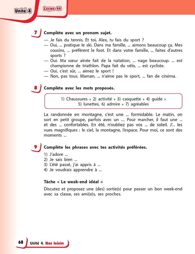 Сторінка 68 - Підручник Французька мова 5 клас Ураєва 2022 - 5-й рік навчання