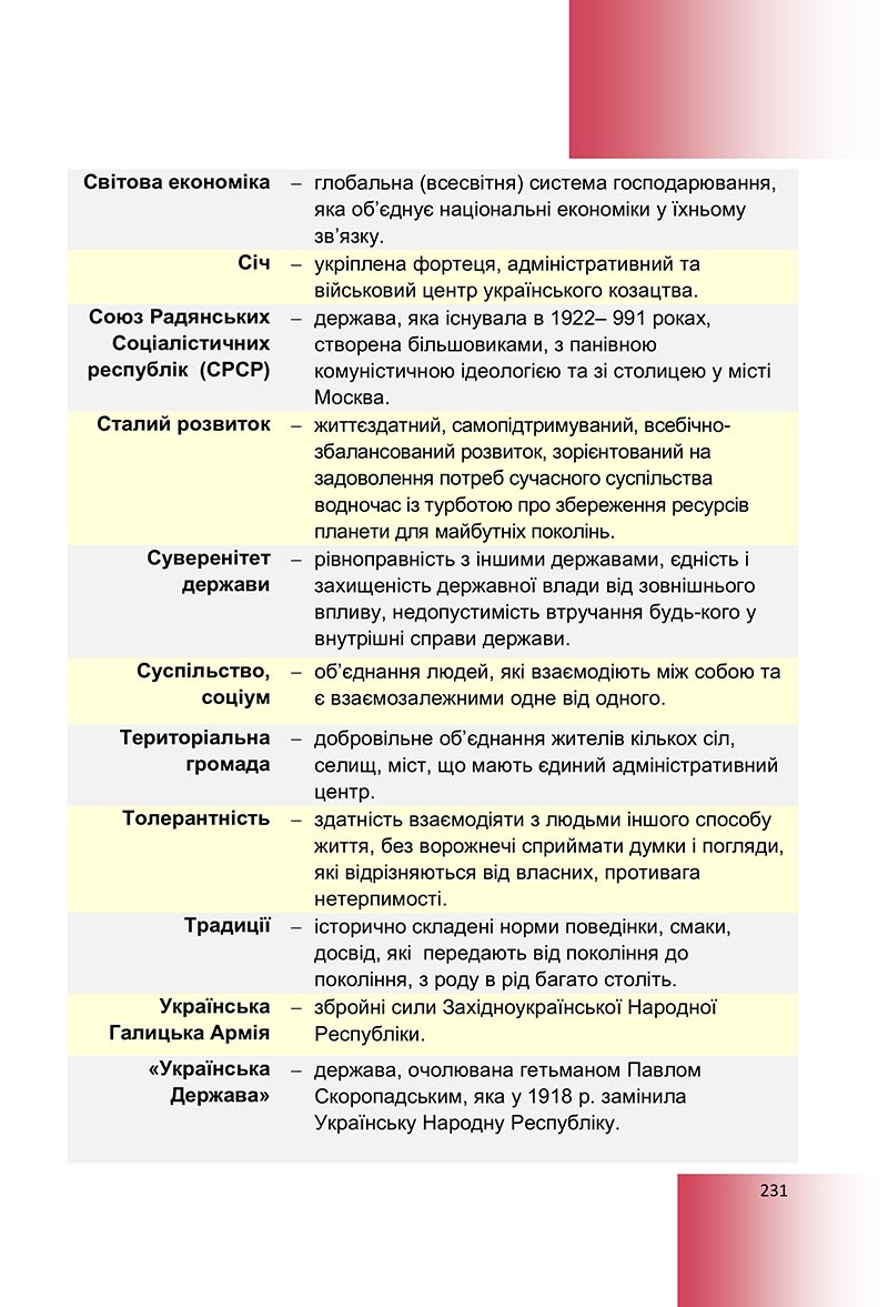 Сторінка 231 - Підручник Досліджуємо історію і суспільство Васильків 2022 - скачати, читати онлайн