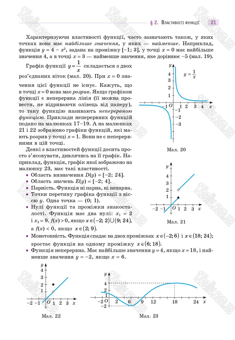 Сторінка 21 - Підручник Математика 10 клас Г. П. Бевз, В. Г. Бевз 2018 - Рівень стандарту