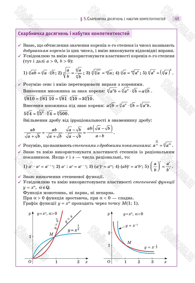 Сторінка 49 - Підручник Математика 10 клас Г. П. Бевз, В. Г. Бевз 2018 - Рівень стандарту