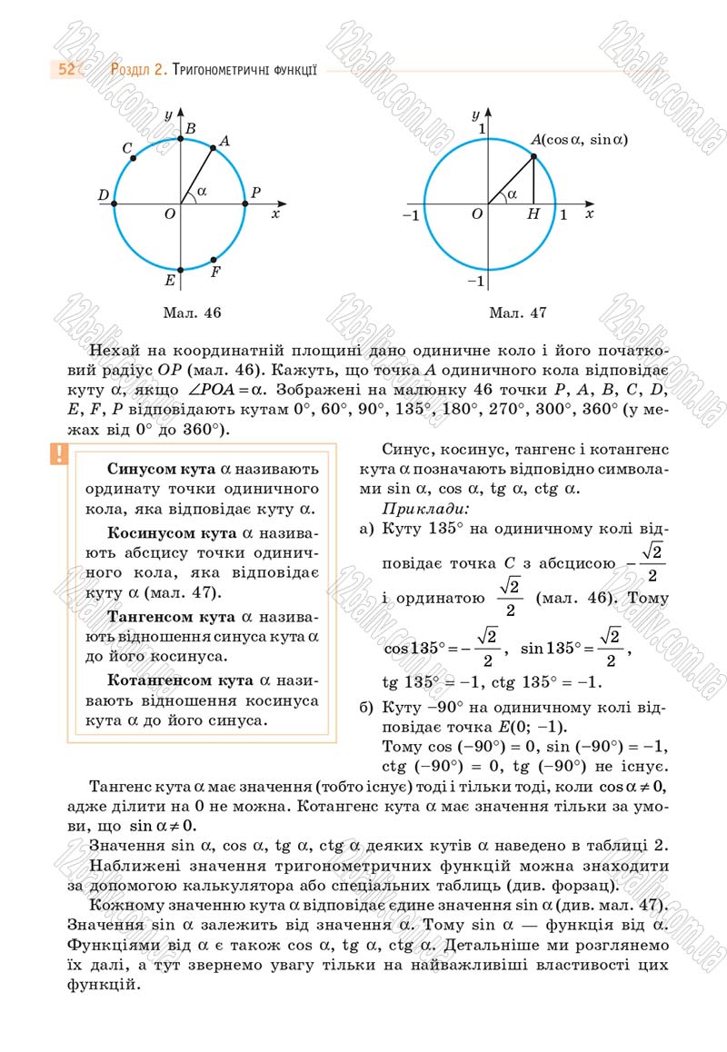 Сторінка 52 - Підручник Математика 10 клас Г. П. Бевз, В. Г. Бевз 2018 - Рівень стандарту