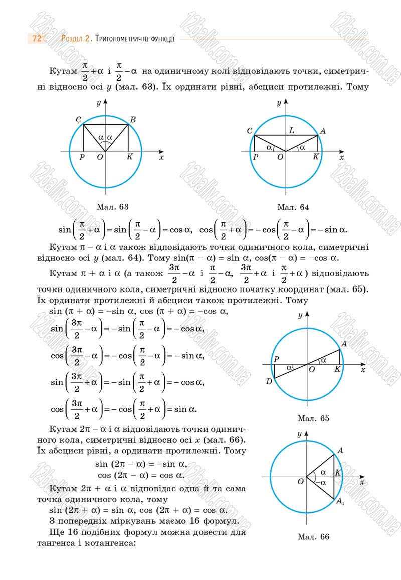 Сторінка 72 - Підручник Математика 10 клас Г. П. Бевз, В. Г. Бевз 2018 - Рівень стандарту