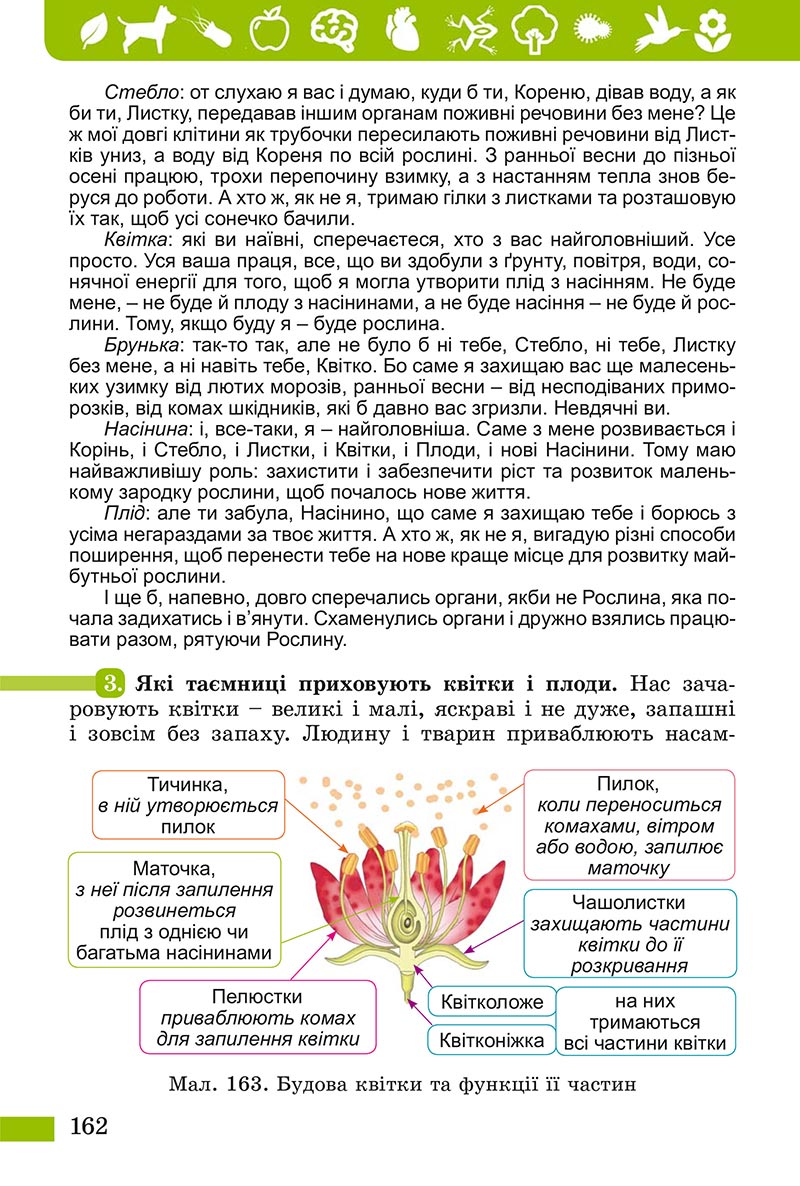 Сторінка 162 - Підручник Пізнаємо природу Біда Гільберг 2022 - скачати, читати онлайн