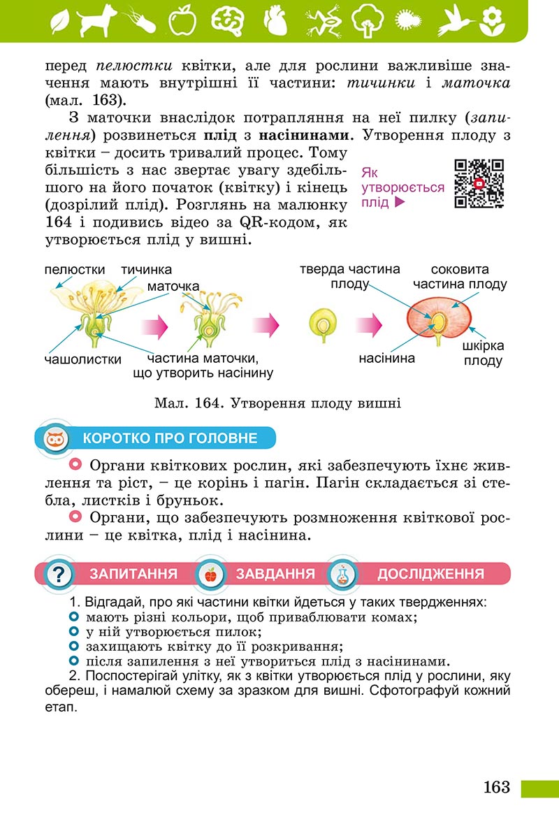 Сторінка 163 - Підручник Пізнаємо природу Біда Гільберг 2022 - скачати, читати онлайн
