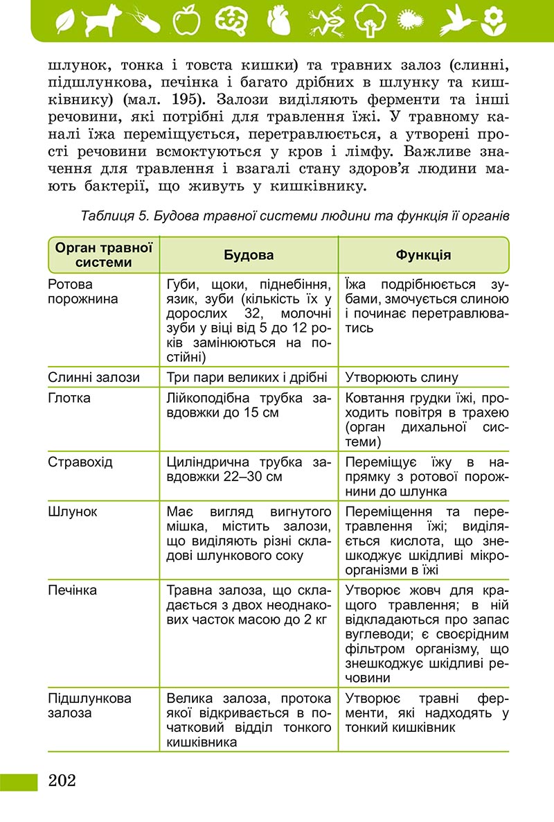 Сторінка 202 - Підручник Пізнаємо природу Біда Гільберг 2022 - скачати, читати онлайн