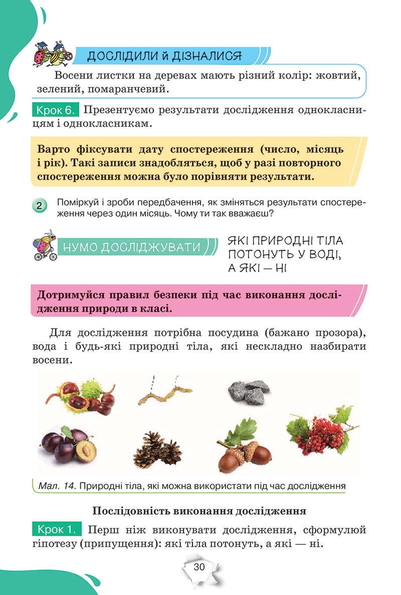 Сторінка 30 - Підручник Пізнаємо природу 5 клас Коршевнюк 2022 - скачати, читати онлайн