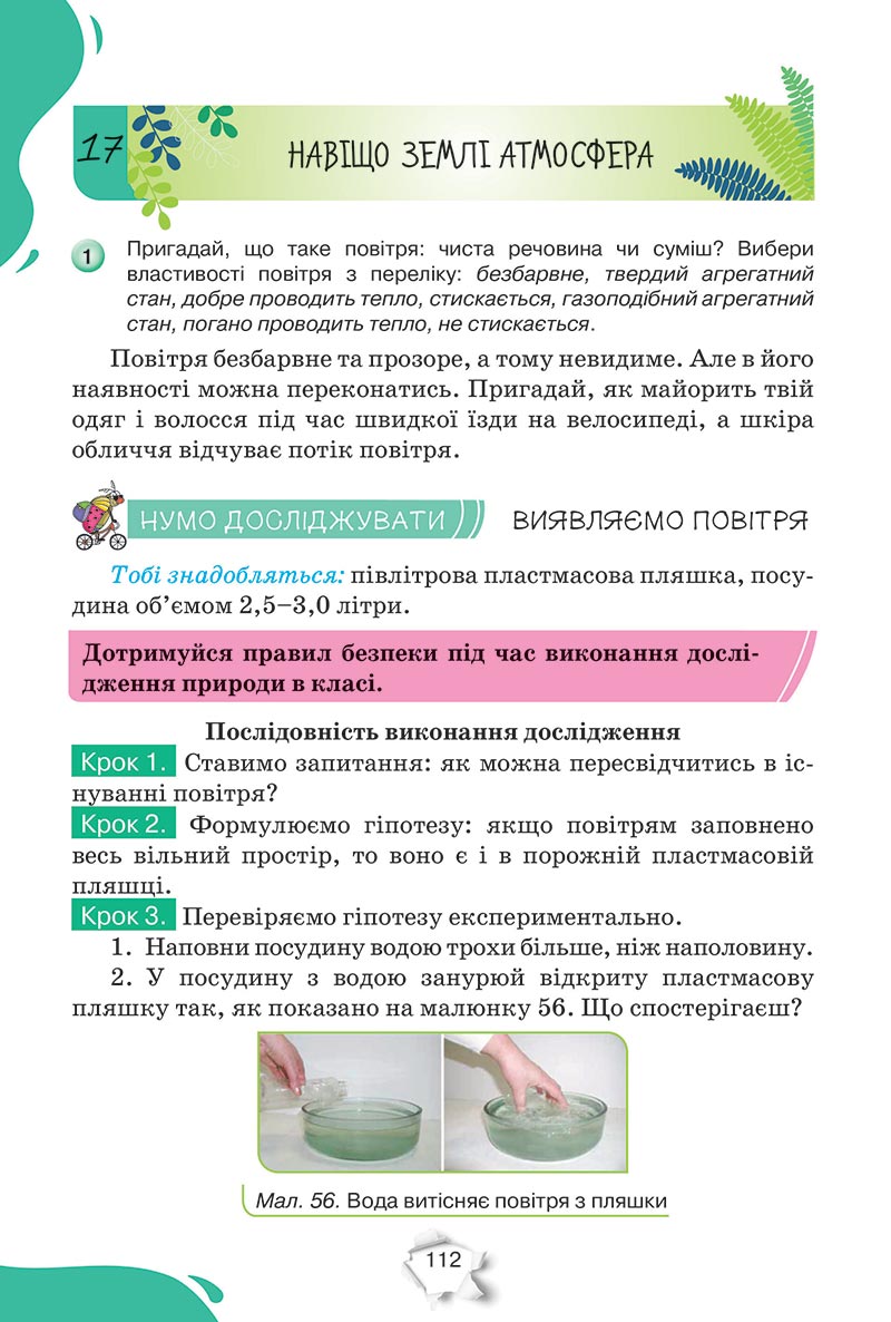Сторінка 112 - Підручник Пізнаємо природу 5 клас Коршевнюк 2022 - скачати, читати онлайн