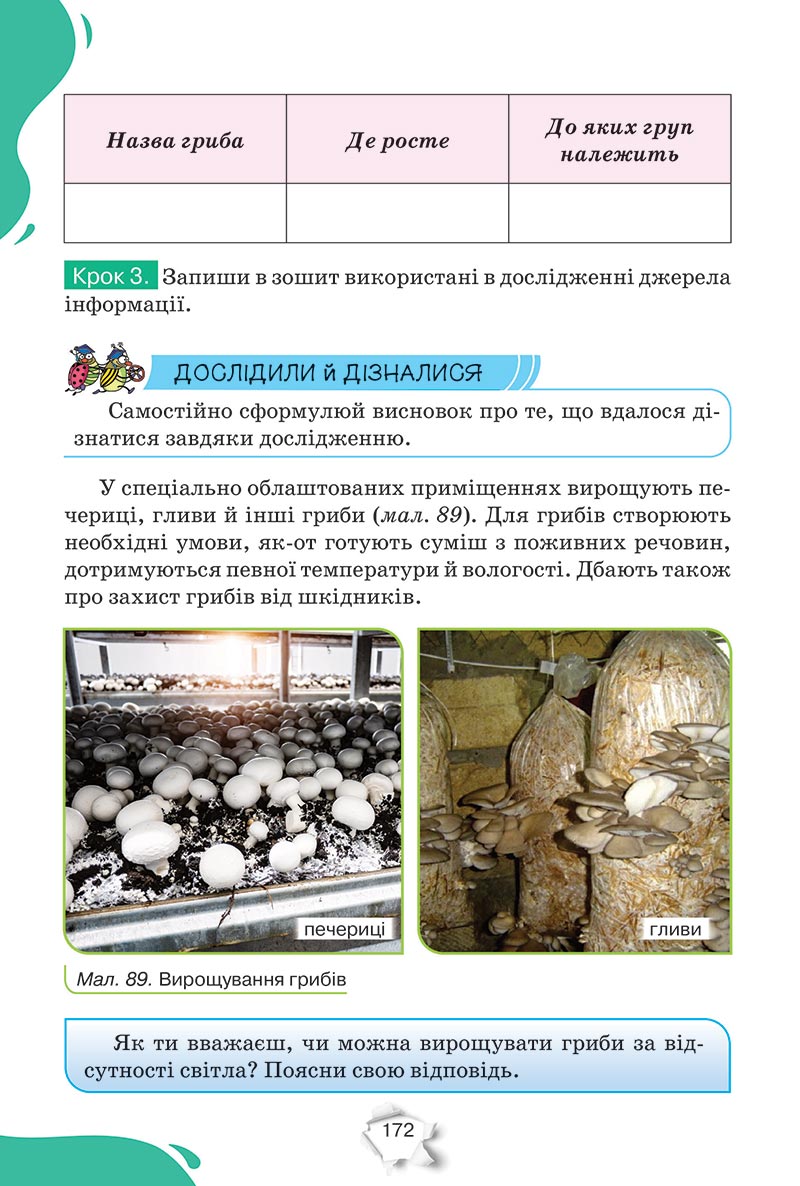 Сторінка 172 - Підручник Пізнаємо природу 5 клас Коршевнюк 2022 - скачати, читати онлайн