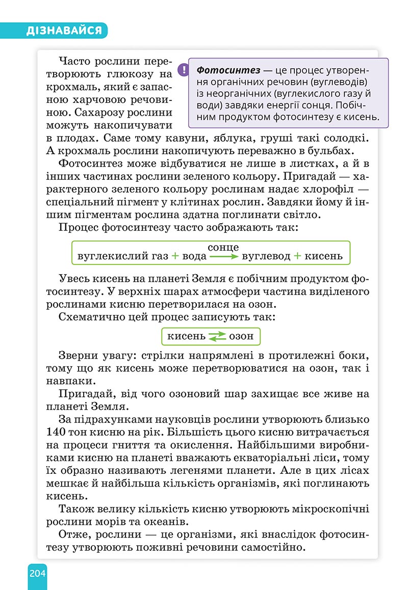 Сторінка 204 - Підручник Природничі науки 5 клас Засєкіна 2022 - скачати, читати онлайн