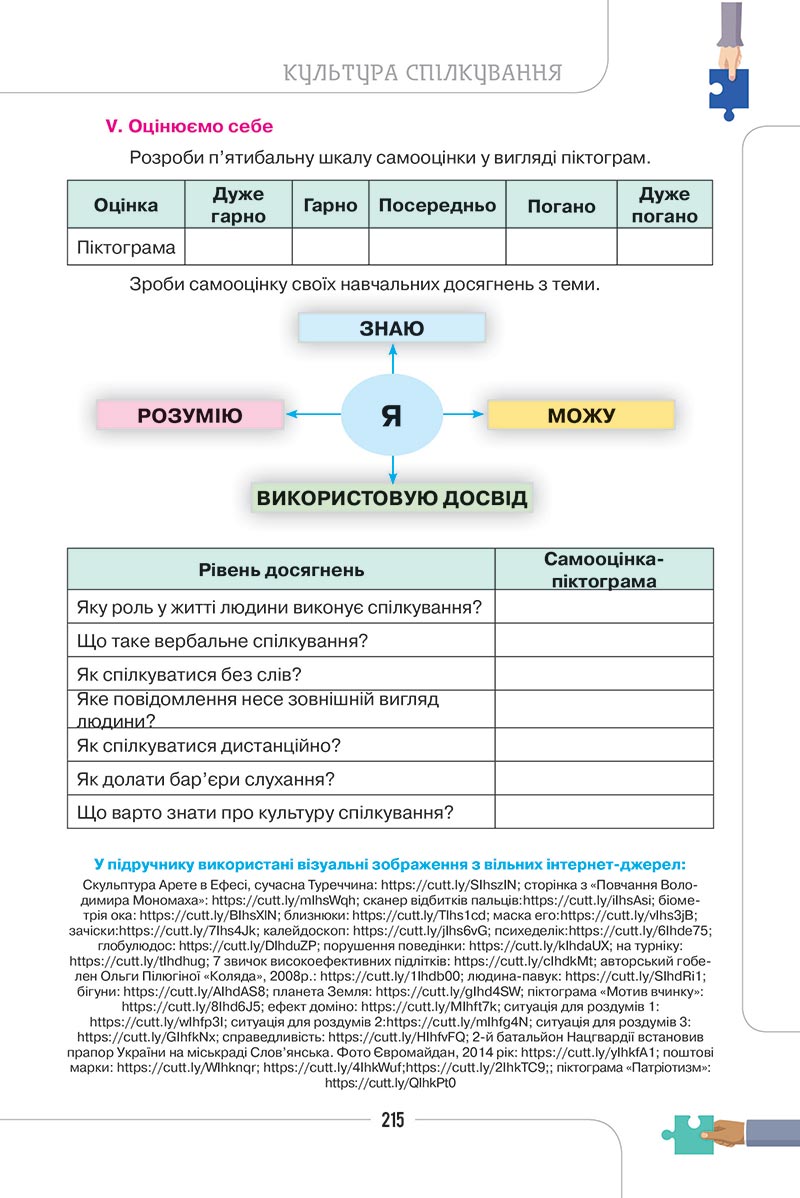 Сторінка 215 - Підручник Етика 5 клас Мелещенко 2022 - скачати, читати онлайн