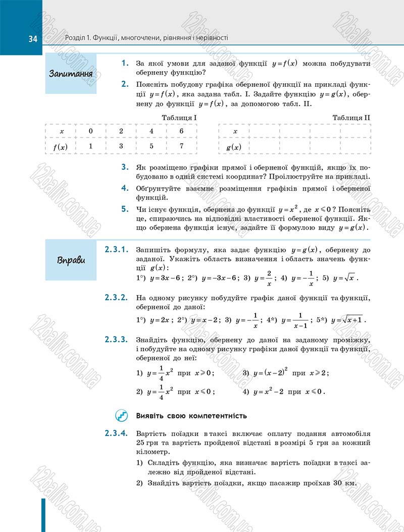 Сторінка 34 - Підручник Алгебра 10 клас Є. П. Нелін 2018 - Профільний рівень