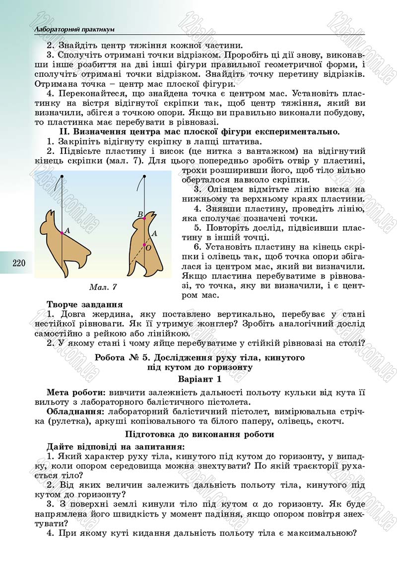 Сторінка 220 - Підручник Фізика 10 клас Сиротюк 2018 - Рівень стандарту