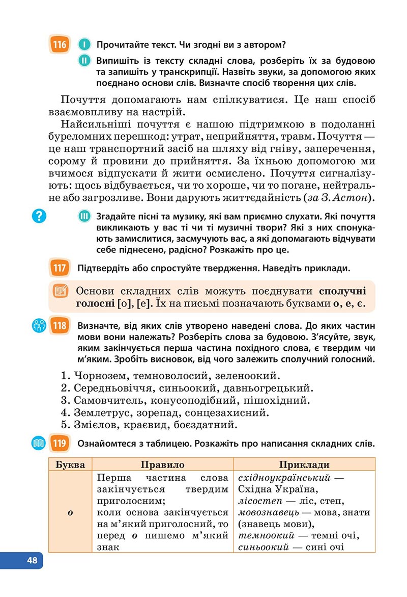 Сторінка 48 - Підручник Українська мова 6 клас Голуб 2023 НУШ