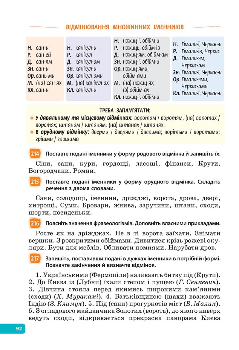 Сторінка 92 - Підручник Українська мова 6 клас Голуб 2023 НУШ