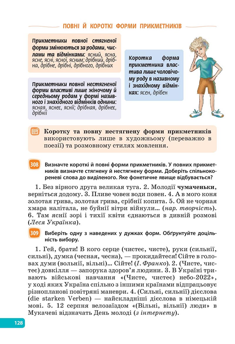 Сторінка 128 - Підручник Українська мова 6 клас Голуб 2023 НУШ