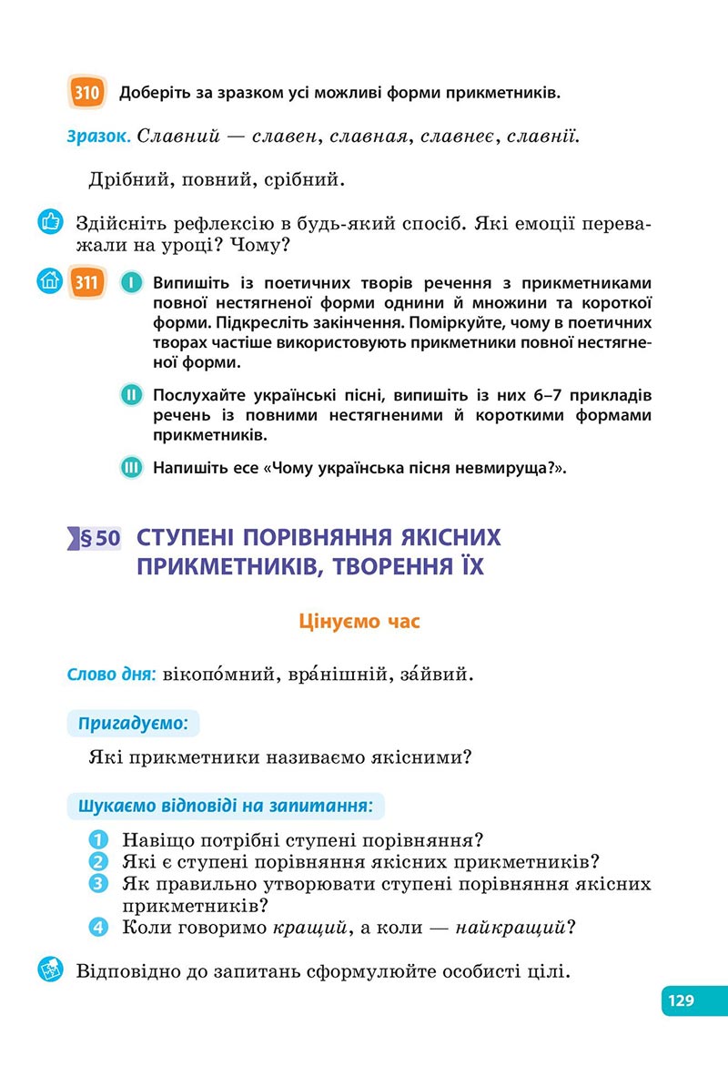 Сторінка 129 - Підручник Українська мова 6 клас Голуб 2023 НУШ