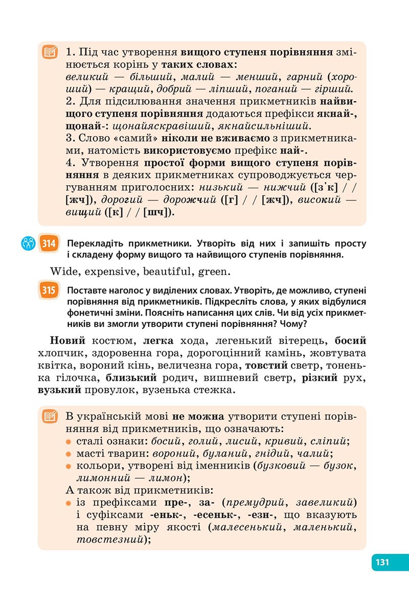 Сторінка 131 - Підручник Українська мова 6 клас Голуб 2023 НУШ