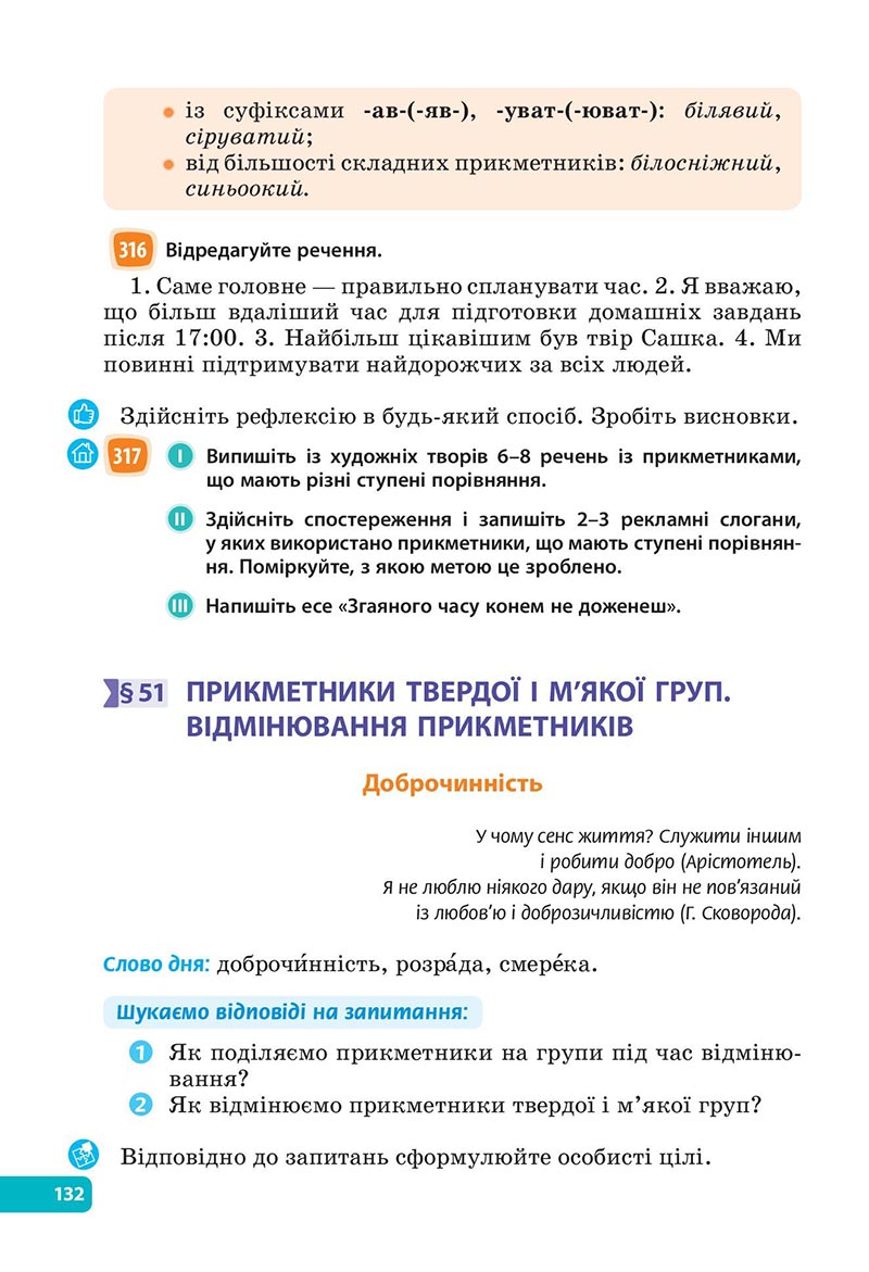 Сторінка 132 - Підручник Українська мова 6 клас Голуб 2023 НУШ