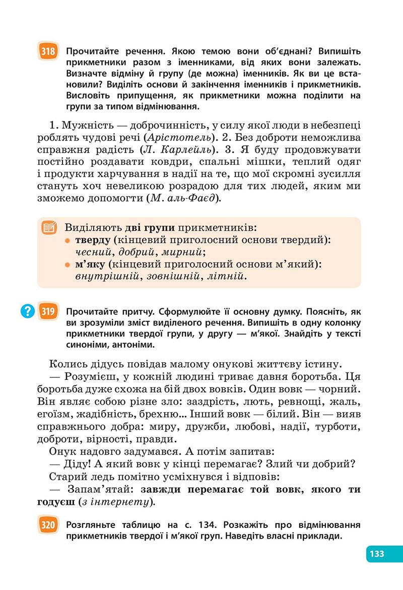 Сторінка 133 - Підручник Українська мова 6 клас Голуб 2023 НУШ