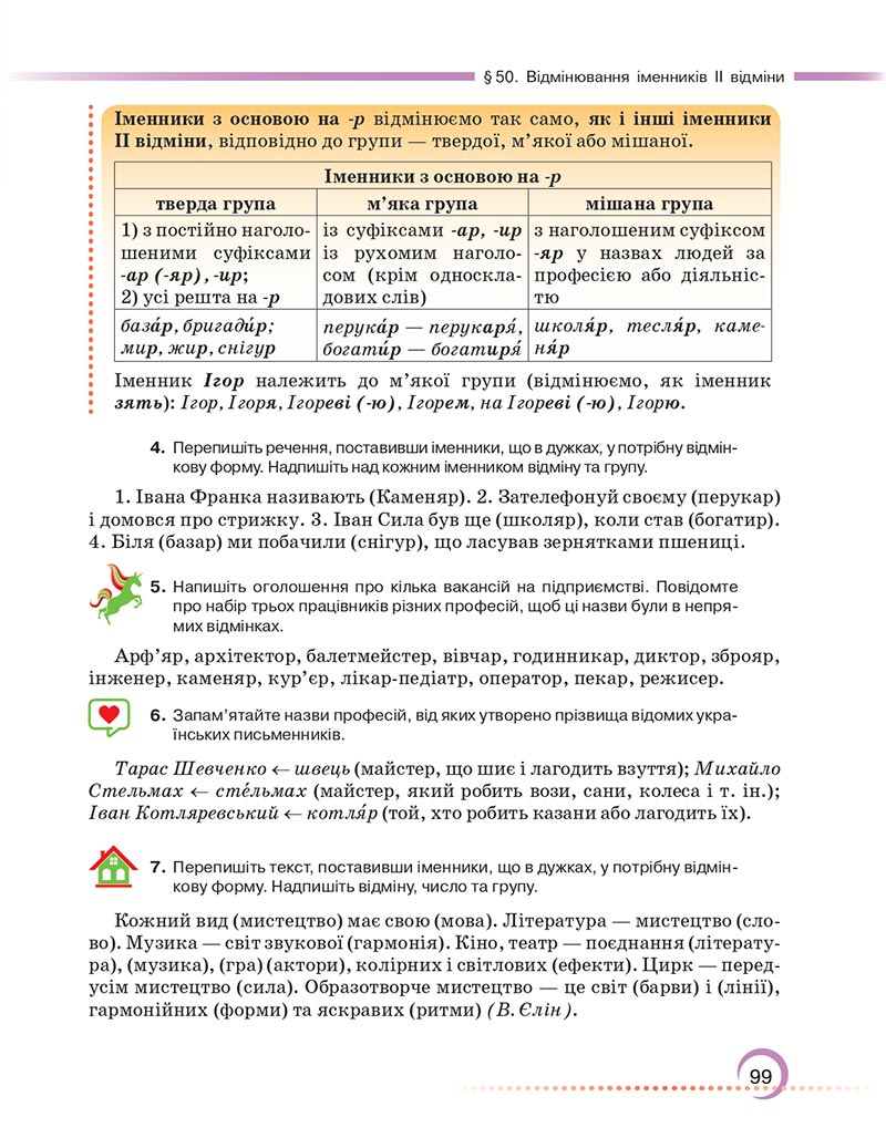 Сторінка 99 - Підручник Українська мова 6 клас Авраменко 2023 НУШ