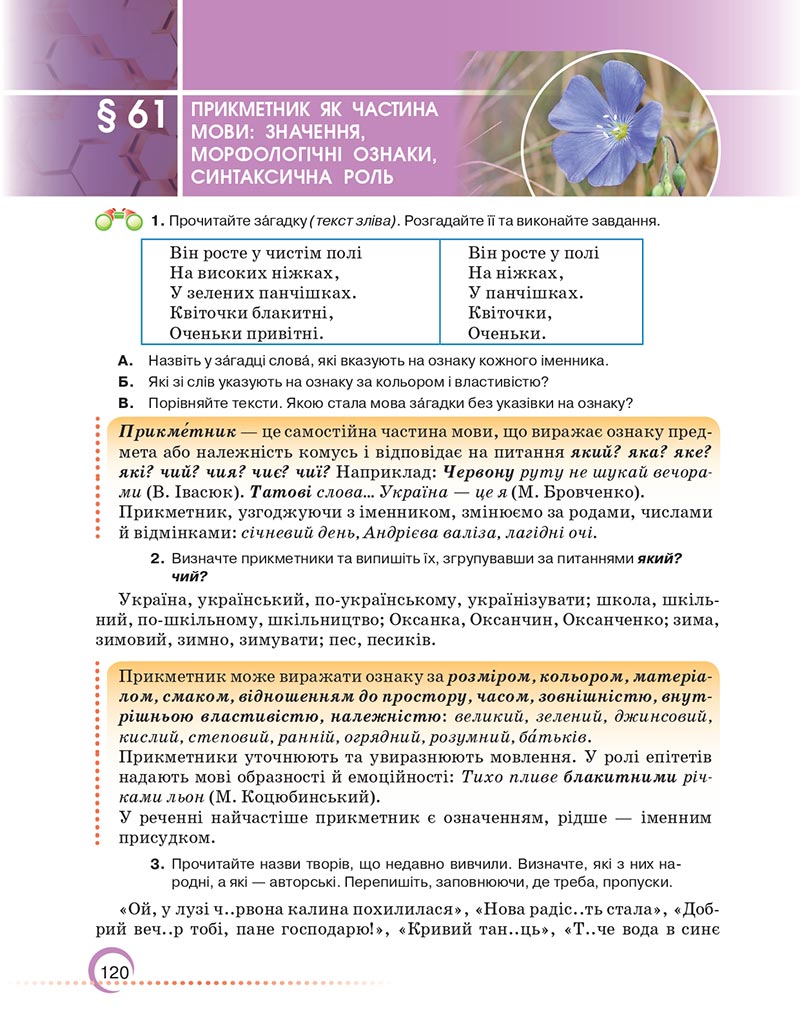 Сторінка 120 - Підручник Українська мова 6 клас Авраменко 2023 НУШ