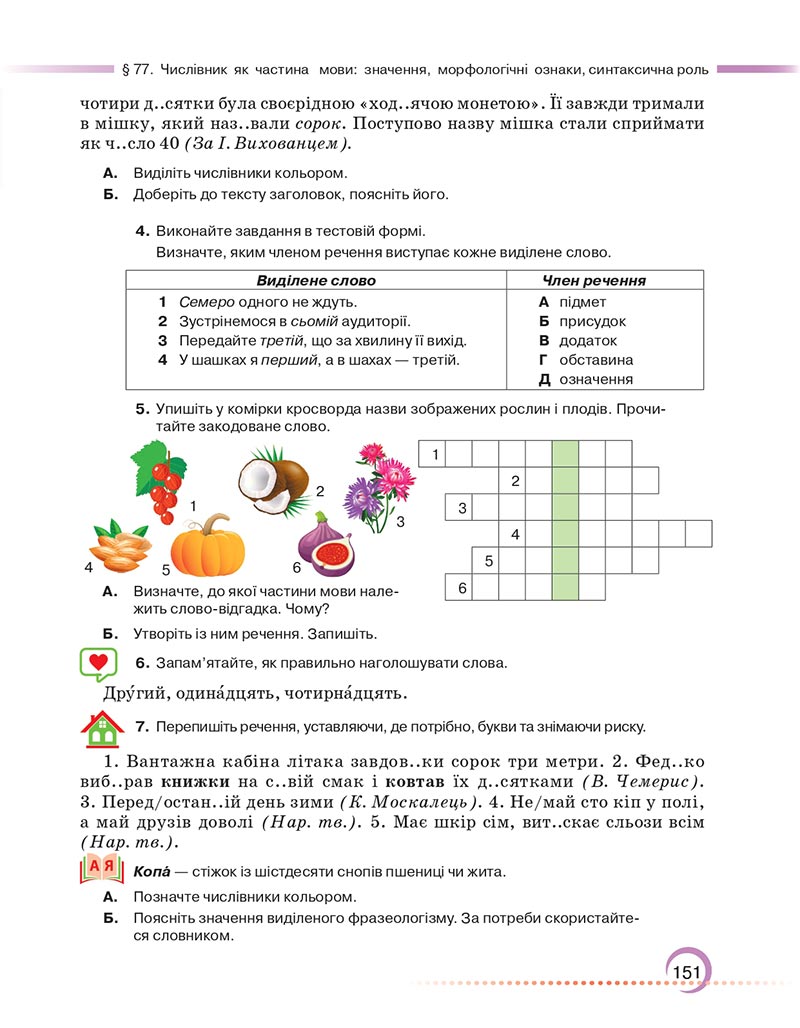 Сторінка 151 - Підручник Українська мова 6 клас Авраменко 2023 НУШ