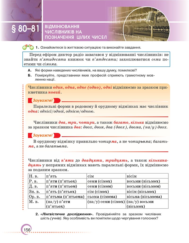 Сторінка 156 - Підручник Українська мова 6 клас Авраменко 2023 НУШ