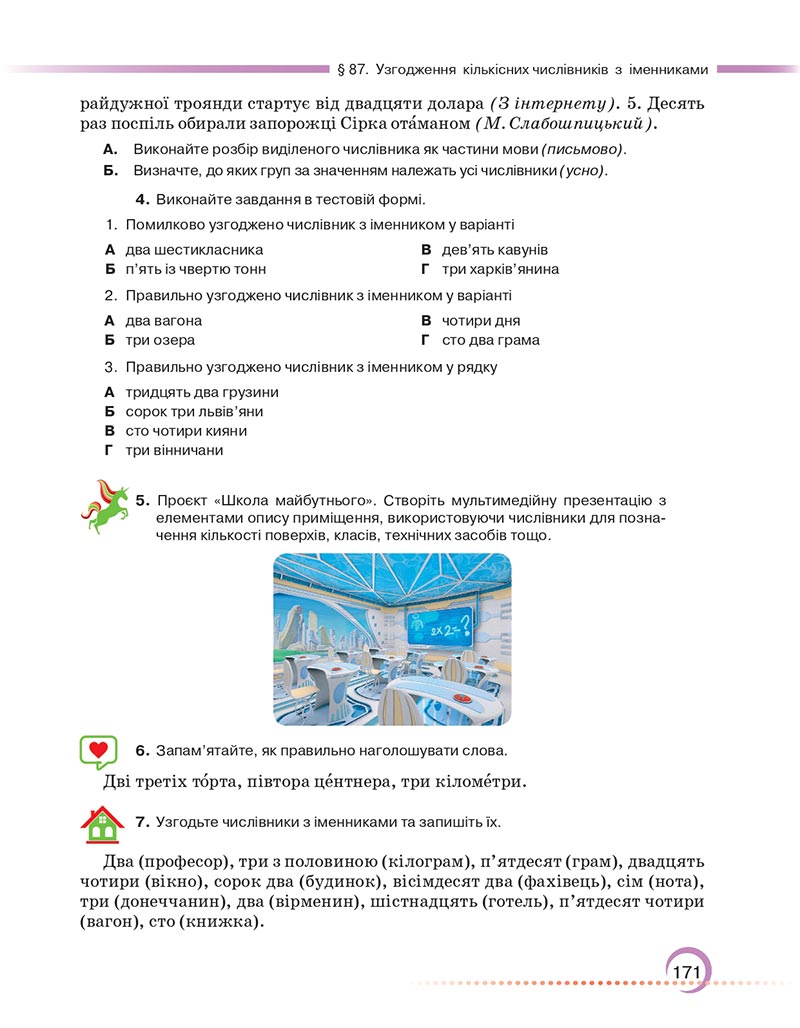 Сторінка 171 - Підручник Українська мова 6 клас Авраменко 2023 НУШ