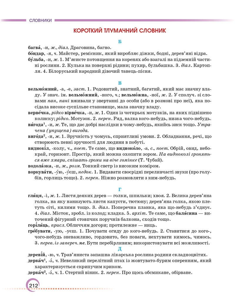 Сторінка 212 - Підручник Українська мова 6 клас Авраменко 2023 НУШ