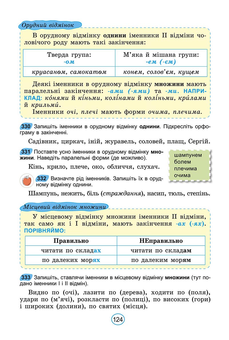 Сторінка 124 - Підручник Українська мова 6 клас Заболотний 2023 НУШ