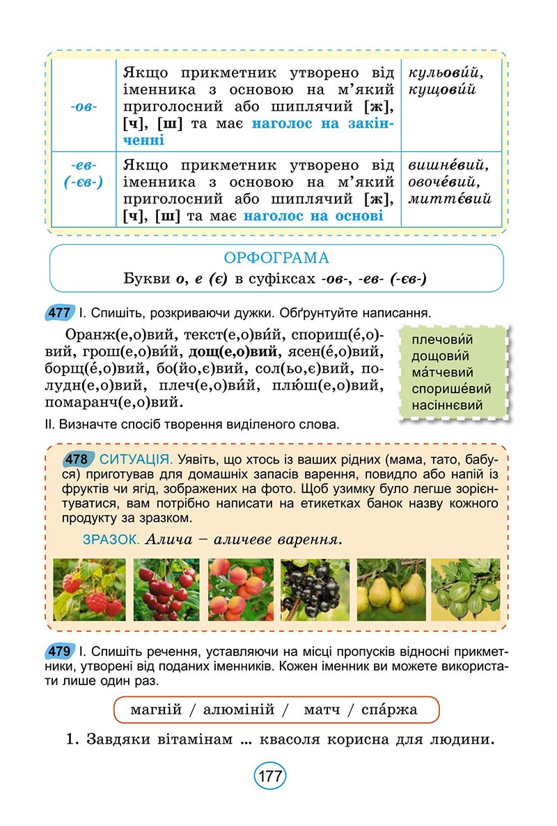 Сторінка 177 - Підручник Українська мова 6 клас Заболотний 2023 НУШ