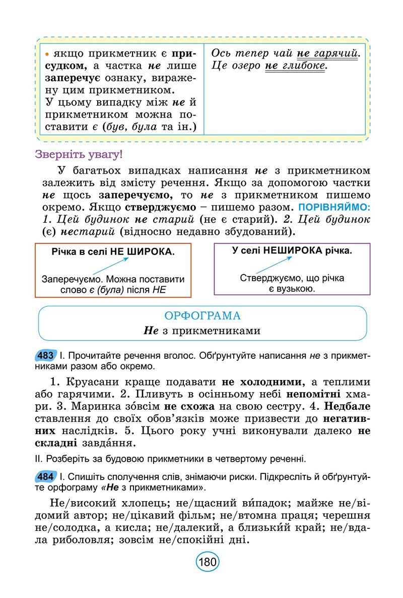 Сторінка 180 - Підручник Українська мова 6 клас Заболотний 2023 НУШ
