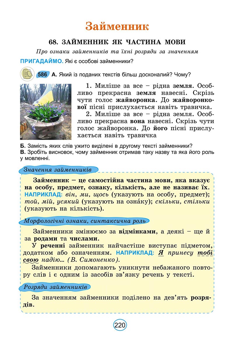 Сторінка 220 - Підручник Українська мова 6 клас Заболотний 2023 НУШ