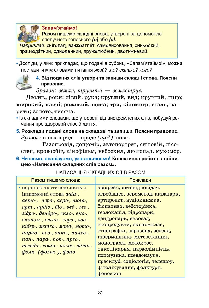 Сторінка 81 - Підручник Українська мова 6 клас Семеног 2023 НУШ