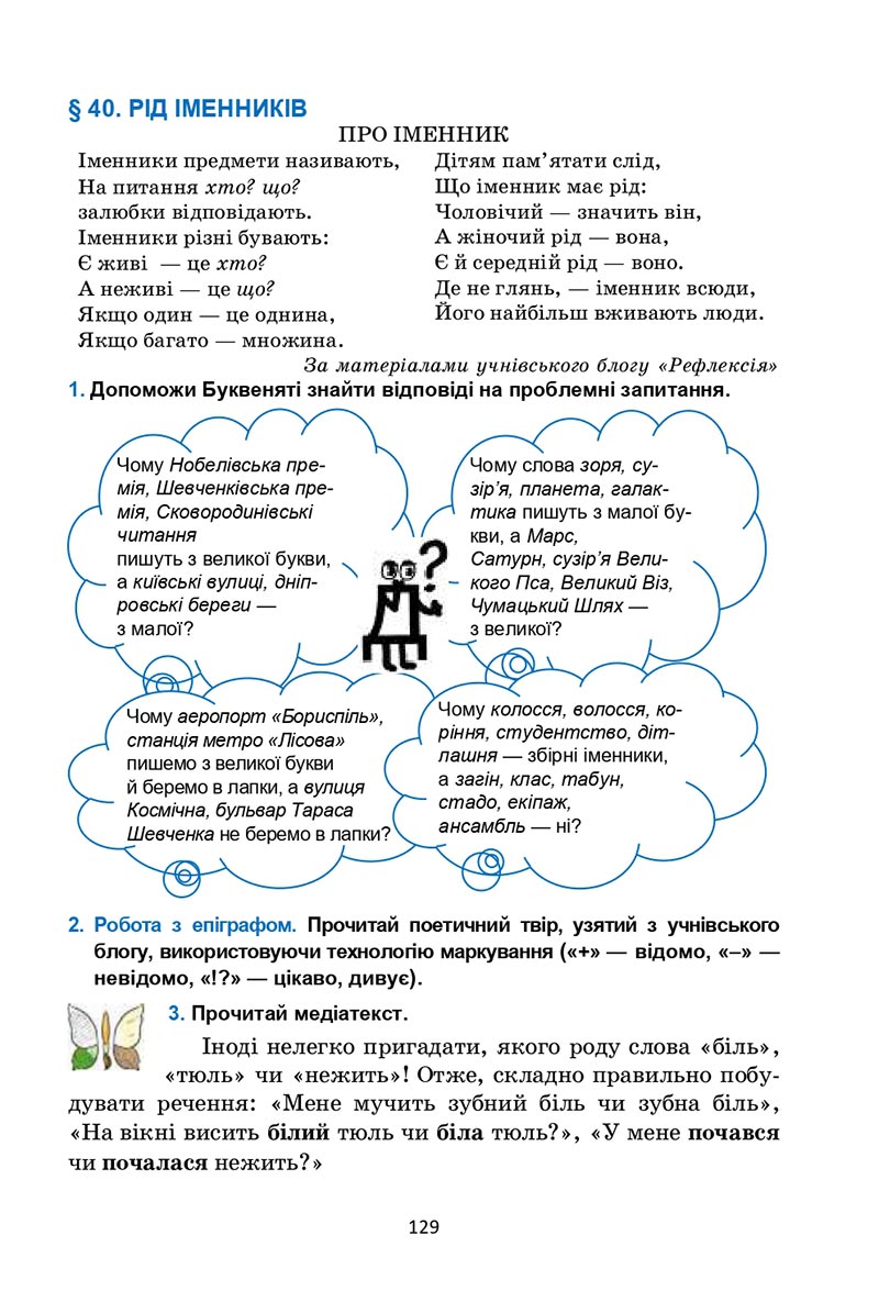 Сторінка 129 - Підручник Українська мова 6 клас Семеног 2023 НУШ